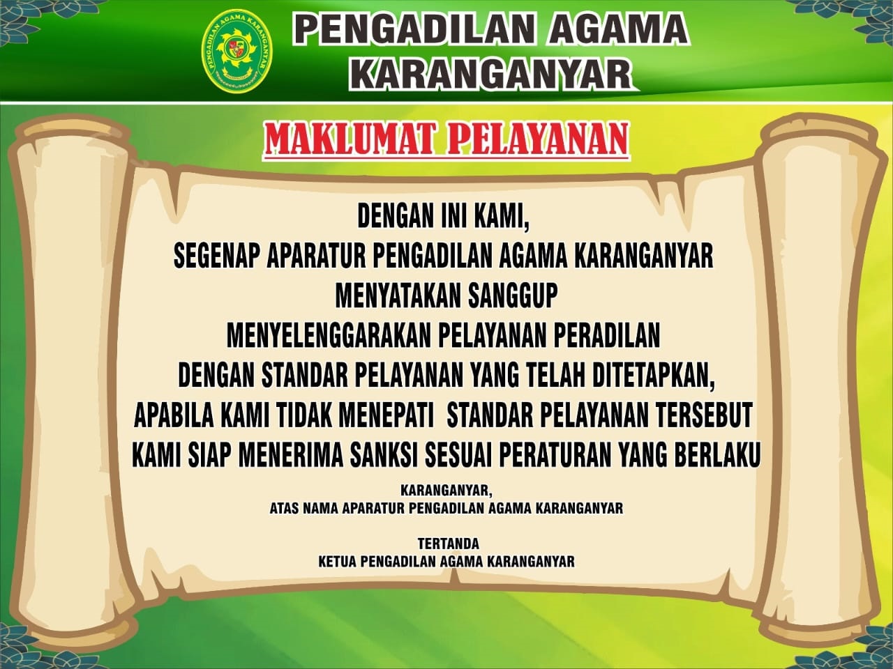 Maklumat Pelayanan 2023