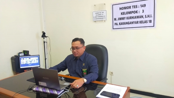 HAKIM PA KARANGANYAR MENGIKUTI FIT AND PROPER TEST CALON WAKIL KETUA PENGADILAN AGAMA ATAU MAHKAMAH SYARIAH KELAS 1B DAN KELAS II