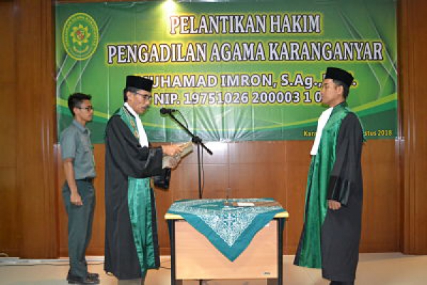 PELANTIKAN HAKIM  PENGADILAN AGAMA KARANGANYAR