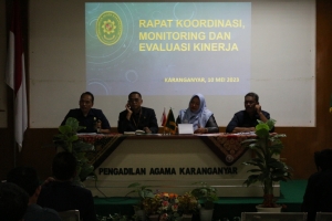 RAPAT MONITORING EVALUASI BULANAN PENGADILAN AGAMA KARANGANYAR